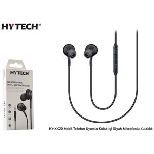 Hytech HY-XK20 Mobil Telefon Uyumlu Kulak içi Siyah Mikrofonlu Kulaklık