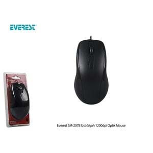 Everest SM-207B Usb Siyah 1200dpi Optik Mouse