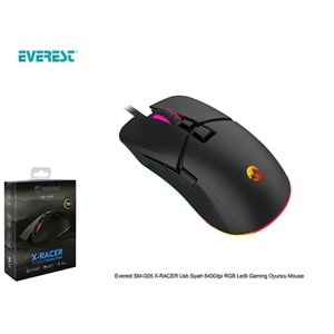 Everest SM-G05 X-RACER Usb Siyah 6400dpi RGB Ledli Gaming Oyuncu Mouse