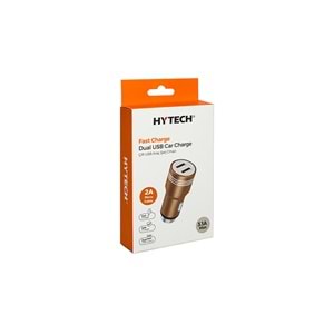 Hytech HY-X68M 3.1A Micro Kablolu 2 USB Karışık Renk Metal Araç Şarj Cihazı