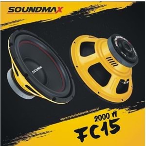 Soundmax SX-FC15 Bass Subwoofer 38cm 2000 Watt Oto Hoperlör