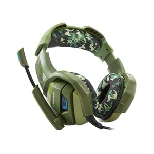 Rampage RM-K5 CAMUFLAJE Kamuflaj Renkli 7.1 Surround Sound System USB Mikrofonlu Oyuncu Kulaklığı