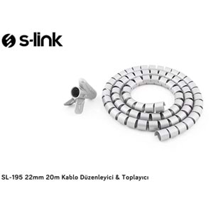 S-link SL-195 22mm 20m Gri Kablo Düzenleyici - Toplayıcı