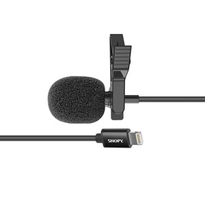 Snopy SN-M30 Siyah Lightning Akıllı Telefon Tiktok Yaka Mikrofonu