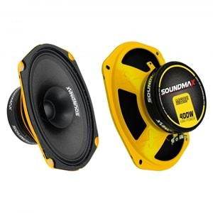 Soundmax SX-M69F 6x9 İnç 400 Watt Mıdrange Oto Hoparlör (kapaklı)