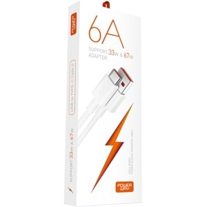 Powerway M6 Type-C To Usb-A Pd 67W 6A Şarj ve Veri Aktarım Kablosu