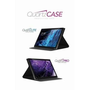 Vorcom QUARTZCASE Tablet Uyumlu Yarı Şeffaf Kapaklı Kılıf Katlanabilir Standlı 360 Ön Arka Tam Koruma