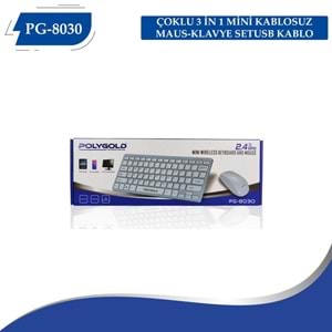 Polygold PG-8030 Wireless Kablosuz Standart Klavye+Mouse Set