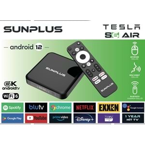 Sunplus TESLA S6 AIR serıes cortexA53 Androıd DDR3 4GB 64GB TV Box