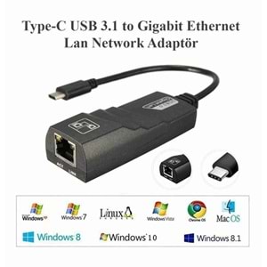 Bawerlink BW-860 type 3.0 To RJ45 10/100/1000Mbps Gigabit Ethernet Çevirici
