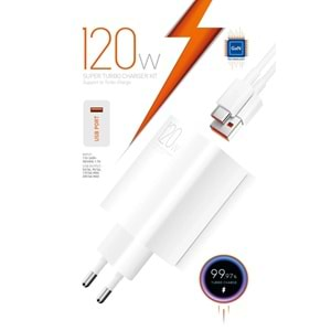 Powerway M120S 120W Type-C Şarj Adaptörü ve Kablo Seti Hızlı ve Güvenli GaN Teknolojisi