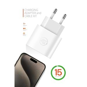 Powerway RXS27 25W Type-C Şarj Adaptörü ve Kablo Seti Hızlı ve Güvenli Apple Uyumlu