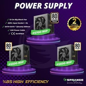 Sprange PS500-80P Power Supply Bronze 500W 80 Plus Power Supply