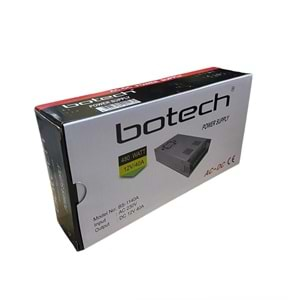 Botech BS-1140A 12V 40A 5.5*2.5 Mm Uçlu Masaüstü Tipi Metal Kasa Adaptör