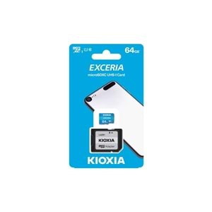 Kıoxıa 64GB Exceria Micro SDXC UHS-1 C10 100MB/sn (LMEX1L064GG2) Hafıza Kartı