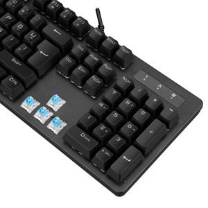 Everest KB-GX7 BLUESKY 21 Işık Efektli BLUE SWITCH Bilek Destekli Mekanik Gaming Oyuncu Klavyesi