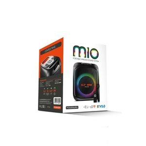 Powerway MIO Taşınabilir Mikrofonlu 40 W Parti Karaoke Kumandalı Bluetooth Hoparlör Led Işıklı