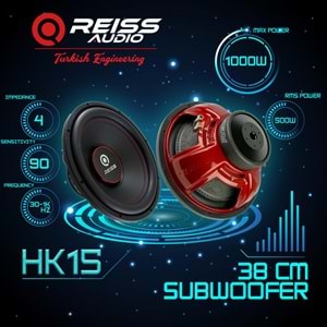 Reıss Audıo RS-HK15 38 Cm 500 RMS 1000 Watt Oto Subwoofer