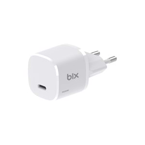 Bix BX21G GaN 20W Type-C PD Akıllı Çip Mini Hızlı Şarj Cihazı Beyaz/Siyah