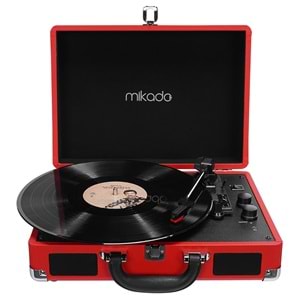 Mikado Nostalgia MN-P317 Kırmızı Pikap+Rca+Bluetooth Destekli Müzik Kutusu