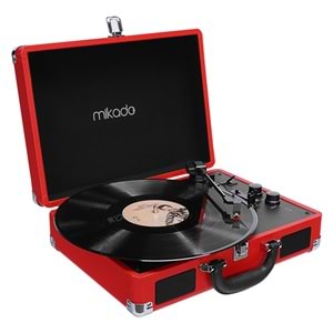 Mikado Nostalgia MN-P317 Kırmızı Pikap+Rca+Bluetooth Destekli Müzik Kutusu