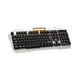 Lecoo KB123 USB Kablolu Rainbow Efektli Gaming Türkçe Q Siyah Klavye