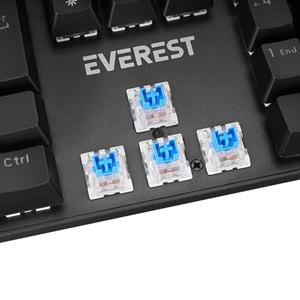 Everest KB-MK1 Lumos USB Rainbow Aydınlatmalı Red Switch Full Anti-Ghosting Mekanik Gaming Oyuncu Klavye