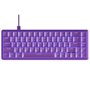 Rampage REBEL Mor Low Profile RED SWITCH Mekanik Gaming Oyuncu Klavye US Layout English Beyaz Işıklı