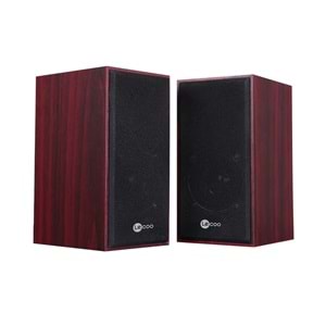 Lecoo DS105 Kablolu USB + 3.5mm Jack Girişli 6W Stereo Masaüstü Ahşap Hoparlör