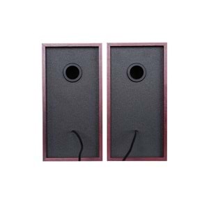 Lecoo DS105 Kablolu USB + 3.5mm Jack Girişli 6W Stereo Masaüstü Ahşap Hoparlör