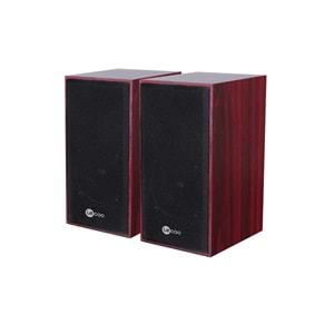 Lecoo DS105 Kablolu USB + 3.5mm Jack Girişli 6W Stereo Masaüstü Ahşap Hoparlör