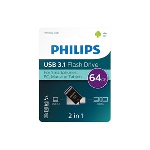 Philips FM64DC152B USB flash drive 64 GB USB Type-C 3.2 Gen 1 (3.1 Gen 1) Black
