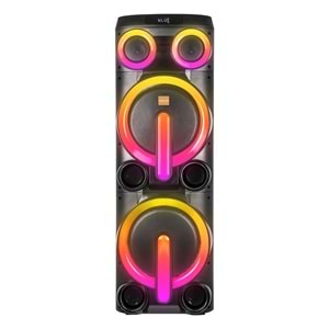 Mikado MD-103KP 200W 12V 14000mAh Bataryalı Siyah 1 UHF UV Mikrofonlu USB/BT/TF/TWS/AUX RGB 220V Kablolu Gitar Girişli P