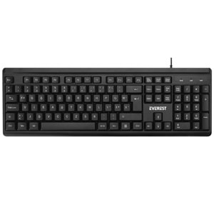 Everest KB-741F Siyah/Gri USB 2 Metre Bakır Kablolu Tamamen Türkçe F Klavye