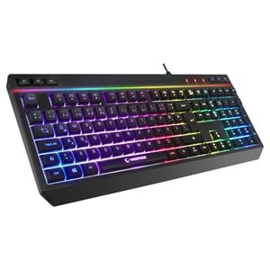 Rampage KM-R57 Seraphic Beyaz&Siyah RGB Aydınlatmalı Q Oyuncu Multmedia Klavye ve 12800 DPI Mouse Gaming Set