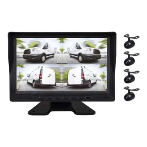 Jameson JSD-904 9 İnç 4/1 4 Adet Ahd Kamera Hediye Araç İçi Oto Monitör