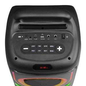 Mikado MD-66BT ThunderBag 40W 3600mAh Çanta Taşıma Özellikli USB/BT/TF/TWS RGB Işıklı Kablosuz Mikrofonlu Toplantı-Parti