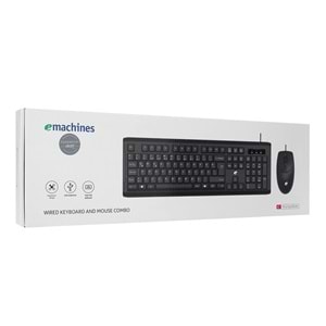 Acer eMachines EAK9821S Siyah Usb Q Standart Klavye + Mouse Set