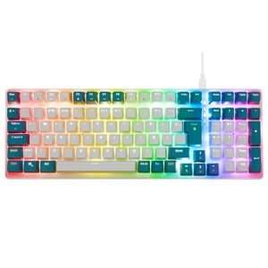 Acer eMachines EAK100 Yeşil/Beyaz USB RGB Backlight RED SWITCH Mekanik Q 100 Tuşlu Compact Gaming Klavye
