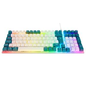 Acer eMachines EAK100 Yeşil/Beyaz USB RGB Backlight RED SWITCH Mekanik Q 100 Tuşlu Compact Gaming Klavye
