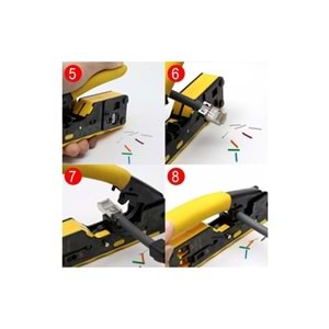 Rose RC-812 Cat5/Cat6/CAT7 EZ-RJ45-RJ11 Konnektör Sıkma Pensesi