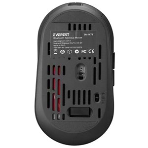 Everest SM-W73 DUAL Mode İkisi Bir Arada Siyah Bluetooth&2.4GHz 6D Şarjlı Kablosuz Notebook Mouse
