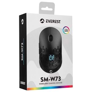 Everest SM-W73 DUAL Mode İkisi Bir Arada Siyah Bluetooth&2.4GHz 6D Şarjlı Kablosuz Notebook Mouse