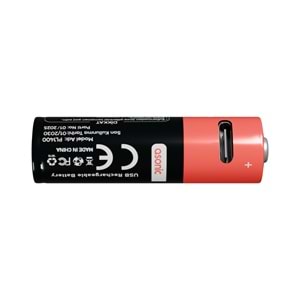 Asonic PL1400 AA Kalın 1.5V 1400mAh/2600mwh Type-C USB Şarjli 2'Lİ Pil