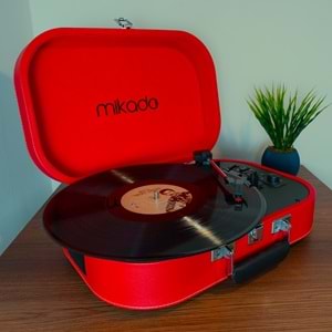 Mikado Nostalgia MN-101 Pikap Kırmızı Usb+RCA+Bluetooth Destekli Müzik Kutusu