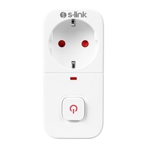 S-link SL-010 16A/250V 750 Joule Anahtarlı Isıya Duyarlı Devre ve Akım Korumalı Tekli Priz