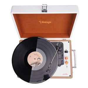 UMİE Vintage UM-P353 Pikap Bluetooth'lu 3.5mm AUXIN&RCAO Destekli Müzik Kutusu