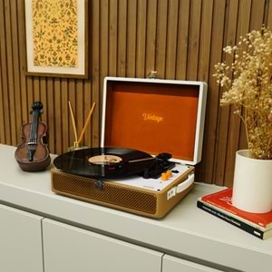 UMİE Vintage UM-P353 Pikap Bluetooth'lu 3.5mm AUXIN&RCAO Destekli Müzik Kutusu