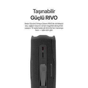 Powerway RİVO Siyah Taşınabilir Bluetooth Kablosuz Hoparlör 12 Saat Oynatma Çoklu Bağlantı