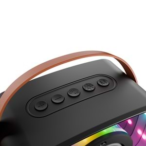 Mikado MD-57BT Endless 5W Siyah TF + USB + AUX + BT Destekli 2 Wireless Karaoke Mikrofon 1200mAh Taşınabilir Speaker